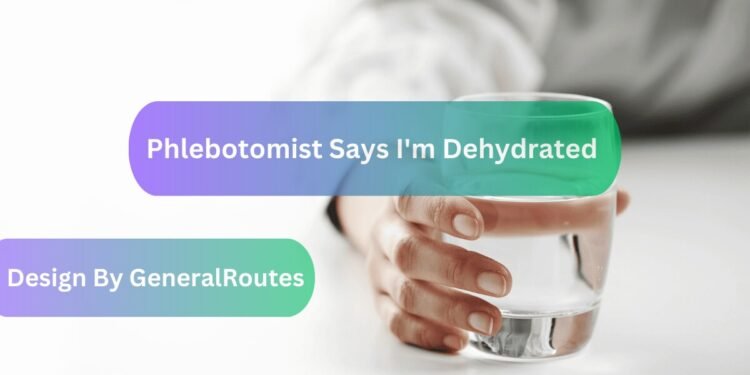 Phlebotomist Says I'm Dehydrated